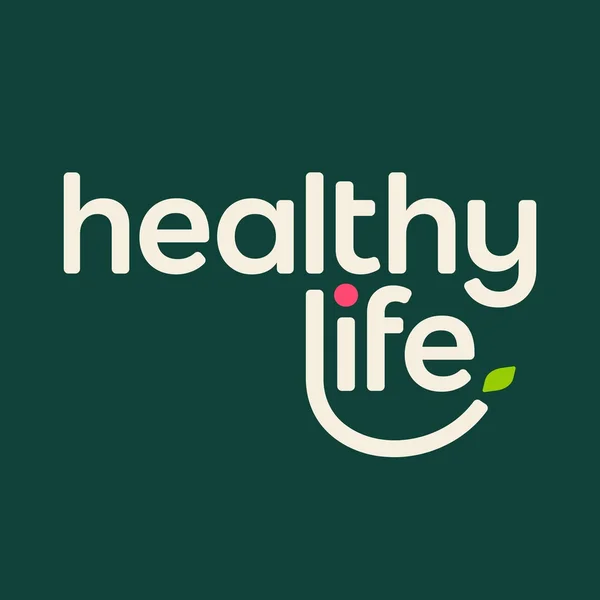 Logo for 'healthy life' on a green background
