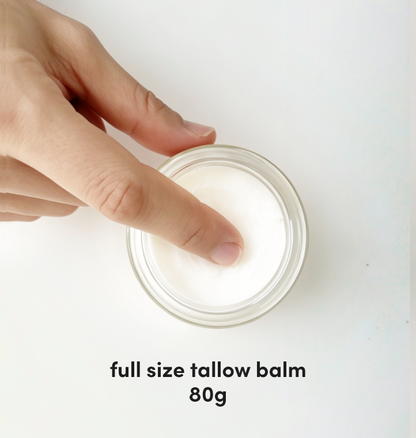 whipped tallow face and body balm natural 20g